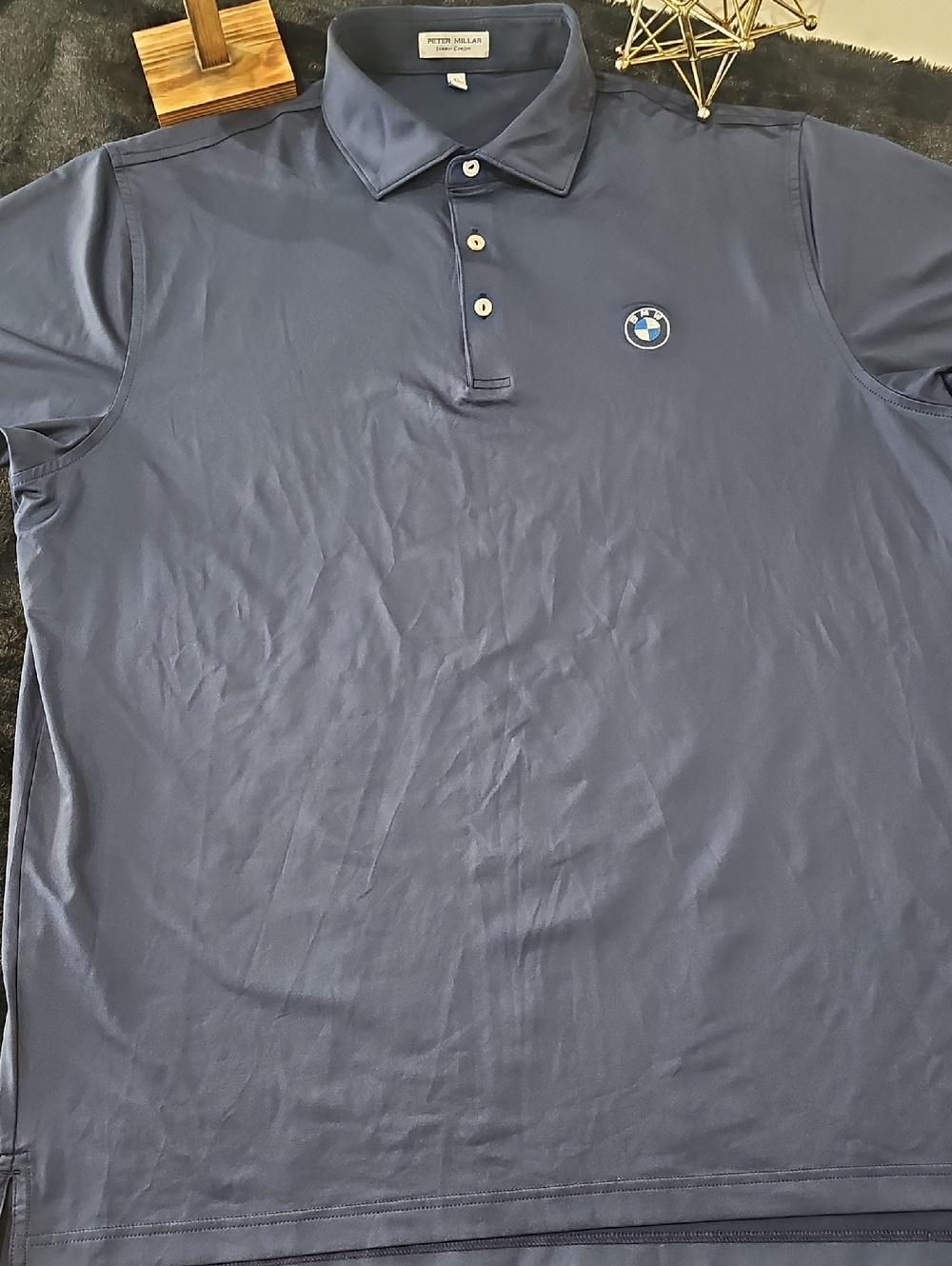 Peter Millar Navy BMW Emblem Men's Polo